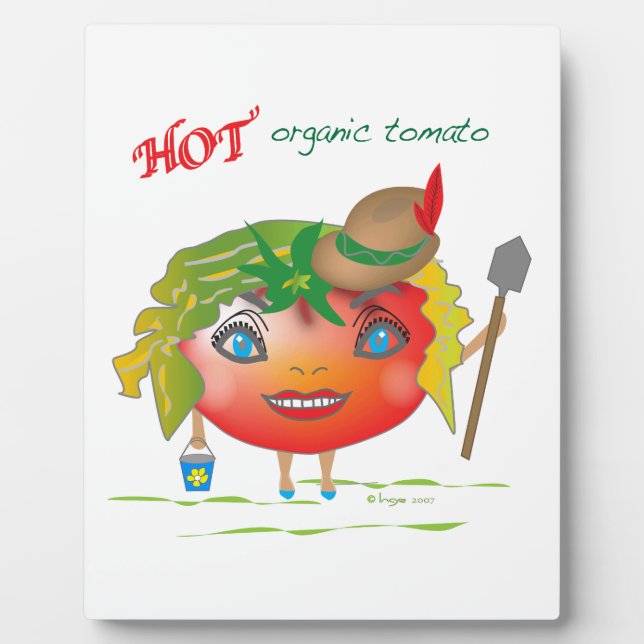 Hot Organic Tomato Plaque (Front)