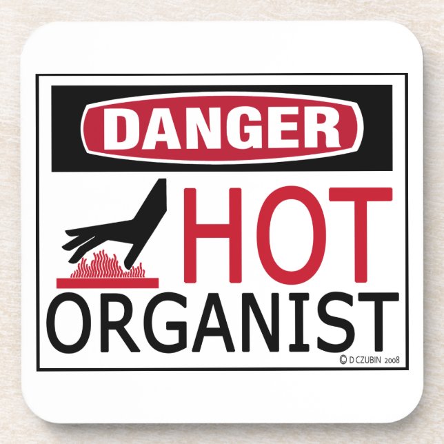 Hot Organist Coaster (Front)