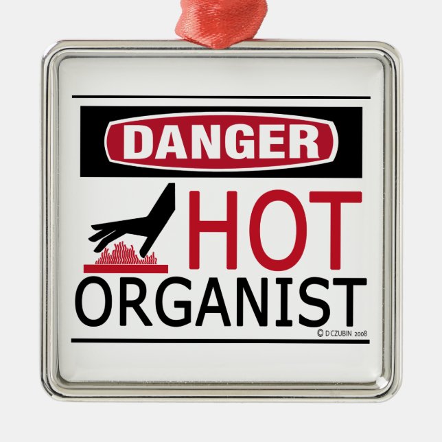 Hot Organist Metal Tree Decoration (Front)