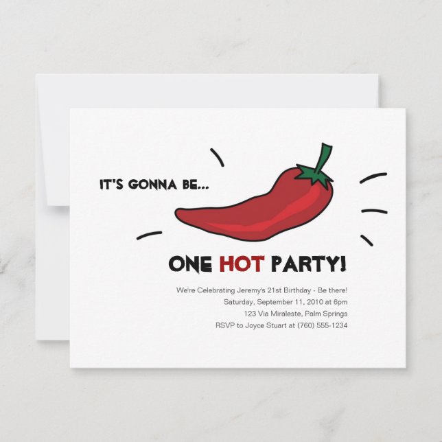 Hot Party Invitations (Front)