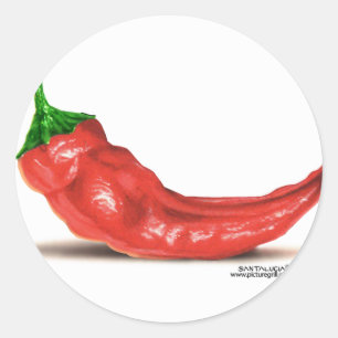 hot pepper classic round sticker