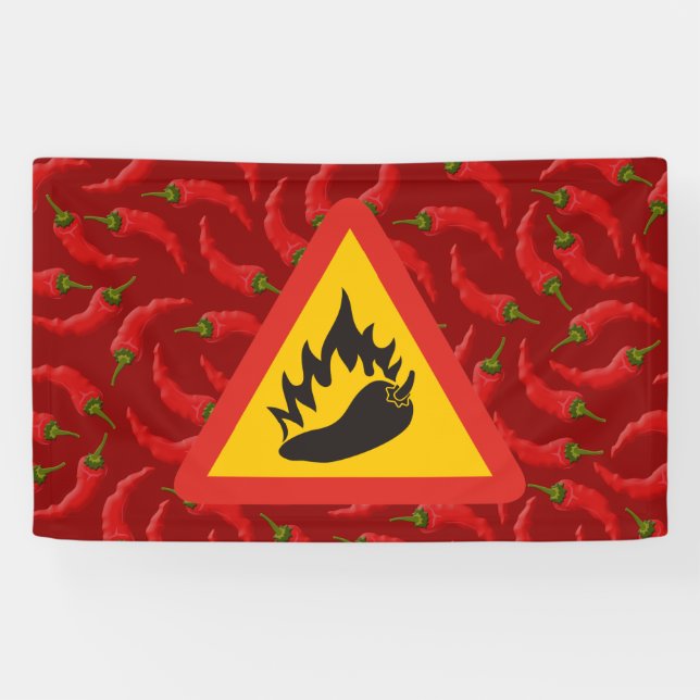 Hot pepper danger sign (Horizontal)