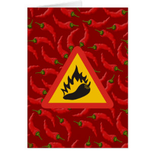 Hot pepper danger sign
