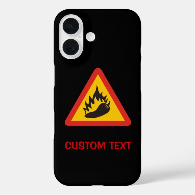 Hot pepper danger sign Case-Mate iPhone case (Back)