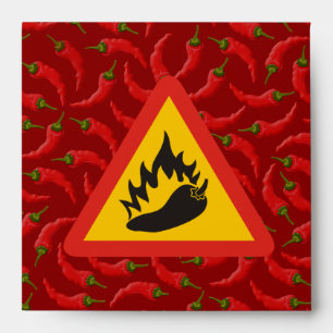 Hot pepper danger sign envelopes