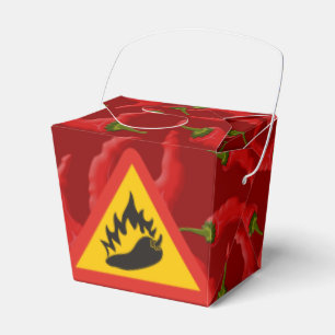 Hot pepper danger sign favour box