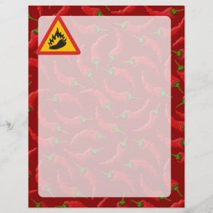 Hot pepper danger sign flyer