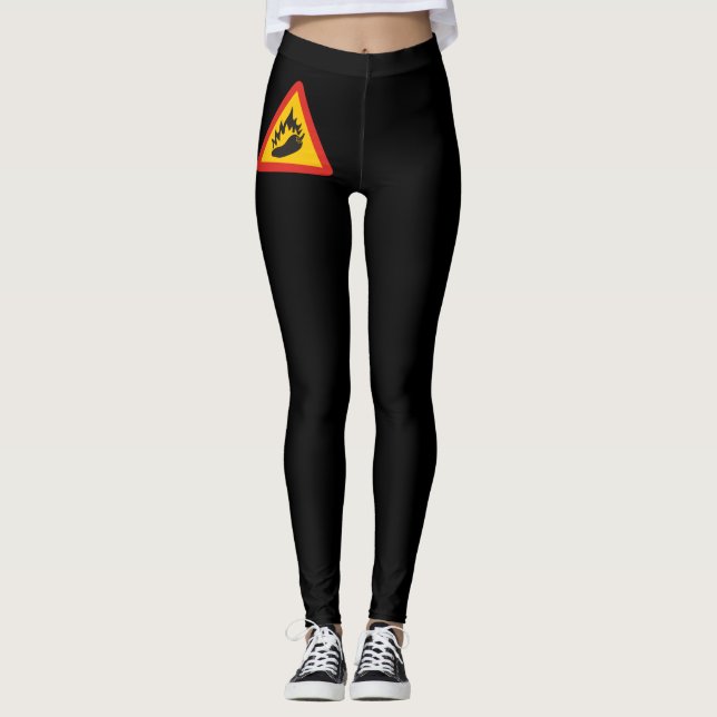 Hot pepper danger sign leggings (Front)