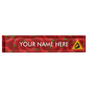 Hot pepper danger sign nameplate