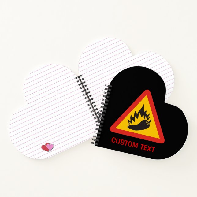 Hot pepper danger sign notebook (Inside)