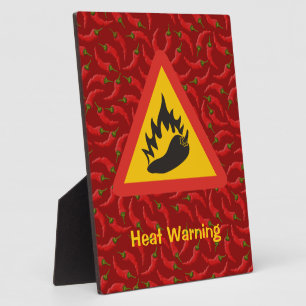 Hot pepper danger sign plaque