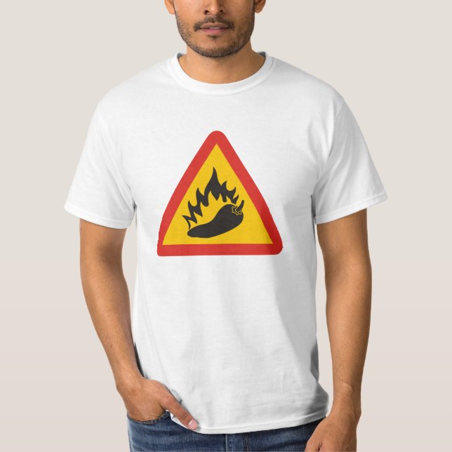 Hot pepper danger sign T-Shirt (Front)