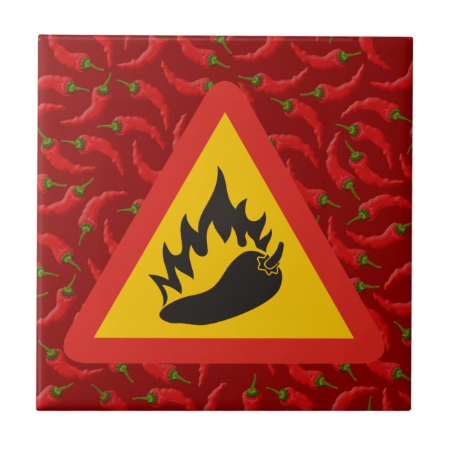 Hot pepper danger sign tile (Front)