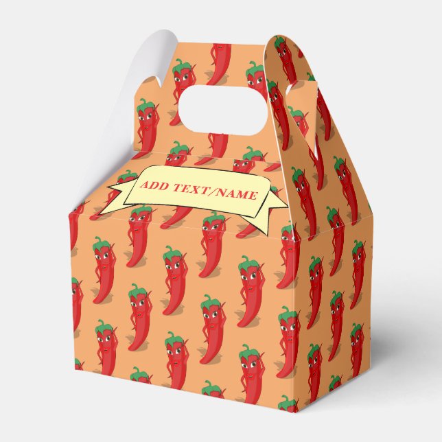 Hot Pepper Diva Custom Name Favour Box (Front Side)