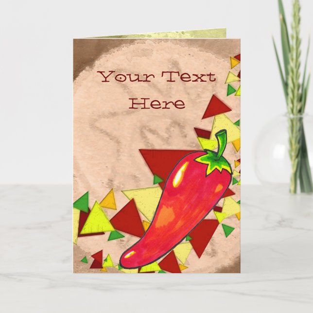 Hot Pepper Greeting Card (Front)