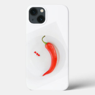 Hot pepper Hearts white red  iPhone 13 Case