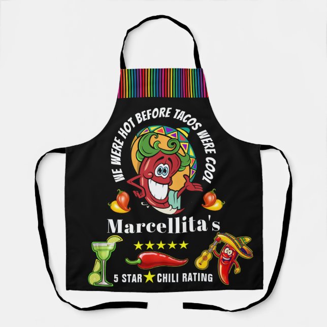 Hot Pepper Mexican Restaurant Humour  Apron (Front)