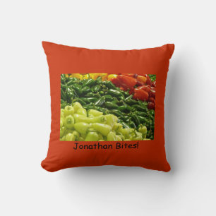 Hot Pepper Personalised Bites Pillow Square