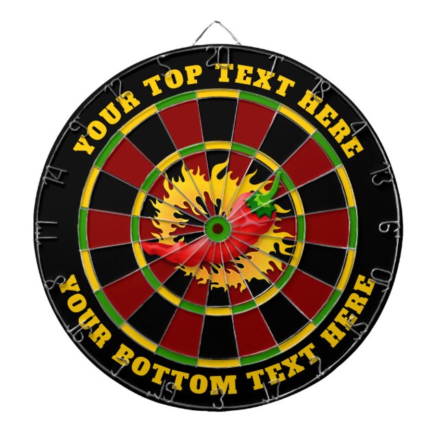 Hot Pepper with Flame Dartboard (Front)
