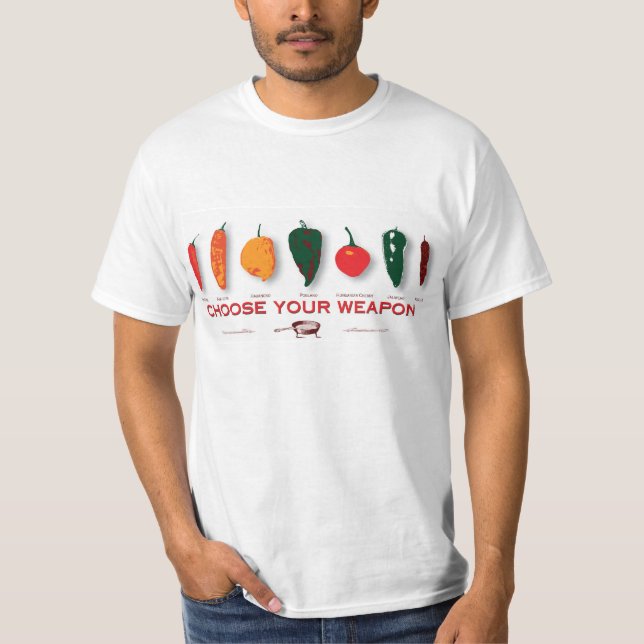 Hot Peppers - Choose Your Weapon T-Shirt (Front)