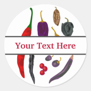 Hot Peppers Classic Round Sticker