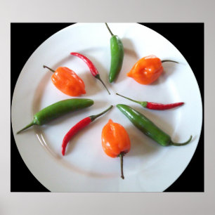 Hot Peppers Poster