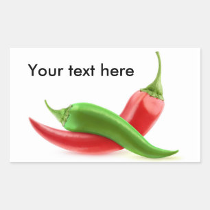 Hot peppers rectangular sticker