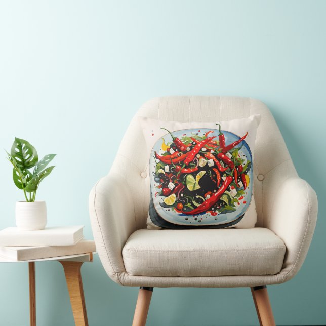 Hot Peppers Salad  Cushion (Chair)