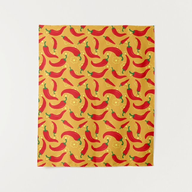Hot Peppers Tapestry (Front)
