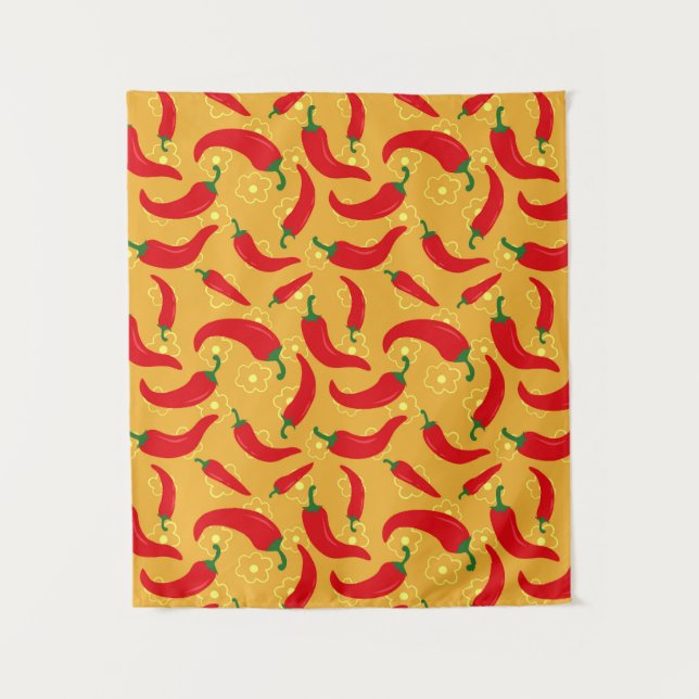 Hot Peppers Tapestry (Front)