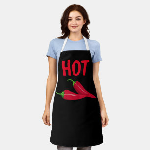 HOT PEPPERS WIFE HOTTIE KITCHEN APRON