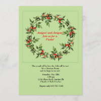 Hot Peppers Wreath Invitation