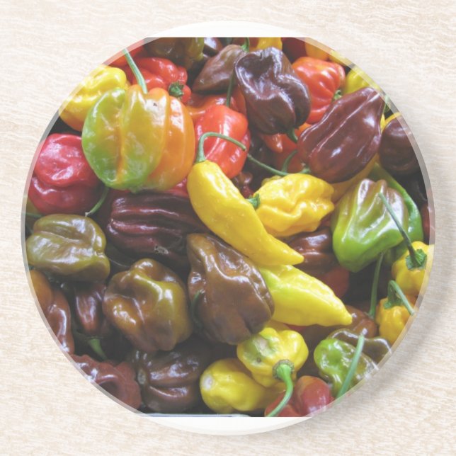 Hot Peppers Yum Coaster (Front)