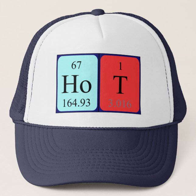 Hot periodic table name hat (Front)