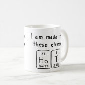 Hot periodic table name mug (Front Right)