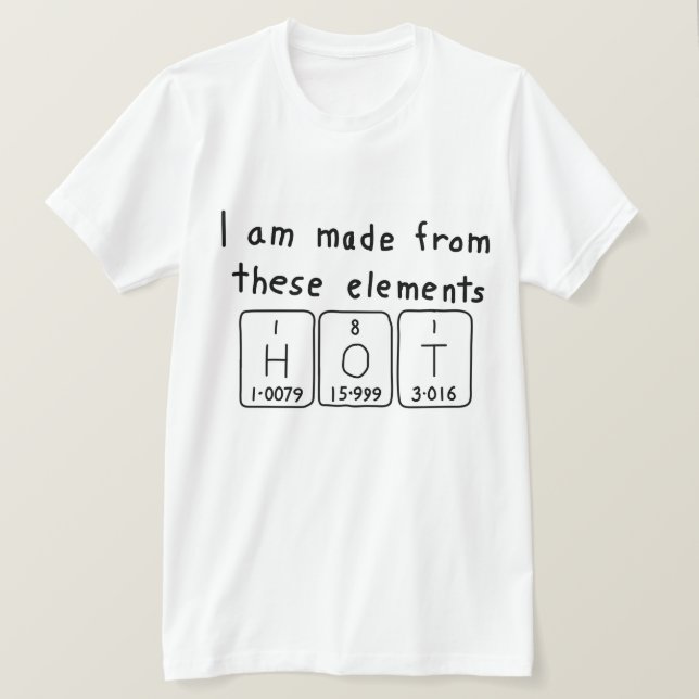 Hot periodic table name shirt (Design Front)
