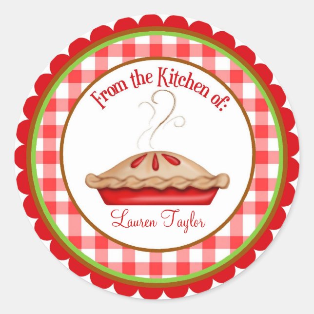 Hot Pie Baking Cooking Kitchen Stickers (Front)