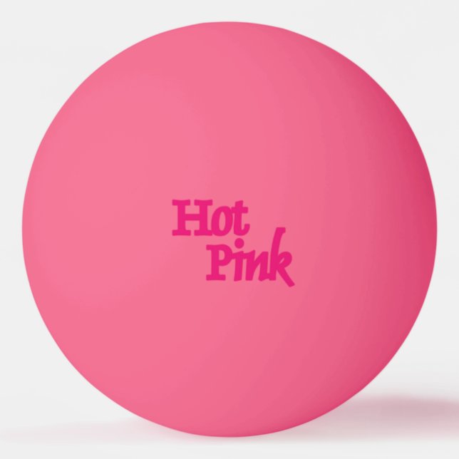 Hot Pink 1-star pink ping pong ball (Front)