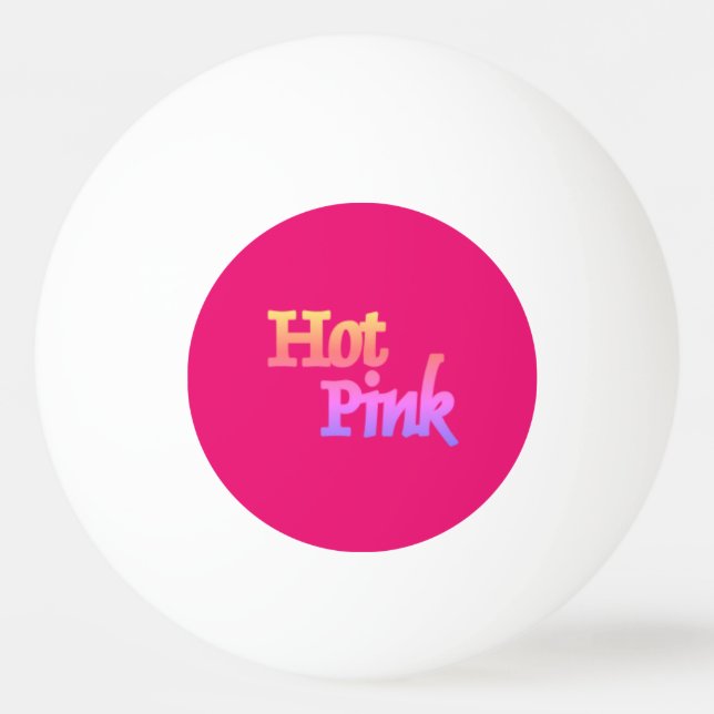 Hot Pink 1-star white ping pong ball (Front)