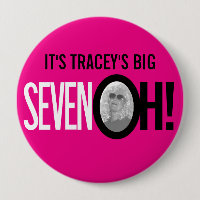 Hot pink 70th SEVEN OH! photo seventieth birthday