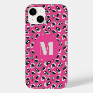 Hot Pink Abstract Animal Print Case-Mate iPhone 14 Case