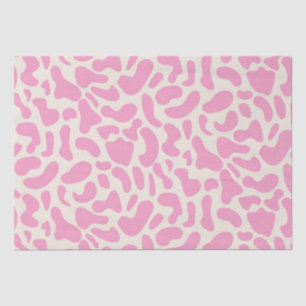 Hot Pink Abstract Cow Print Pattern Tissue Paper