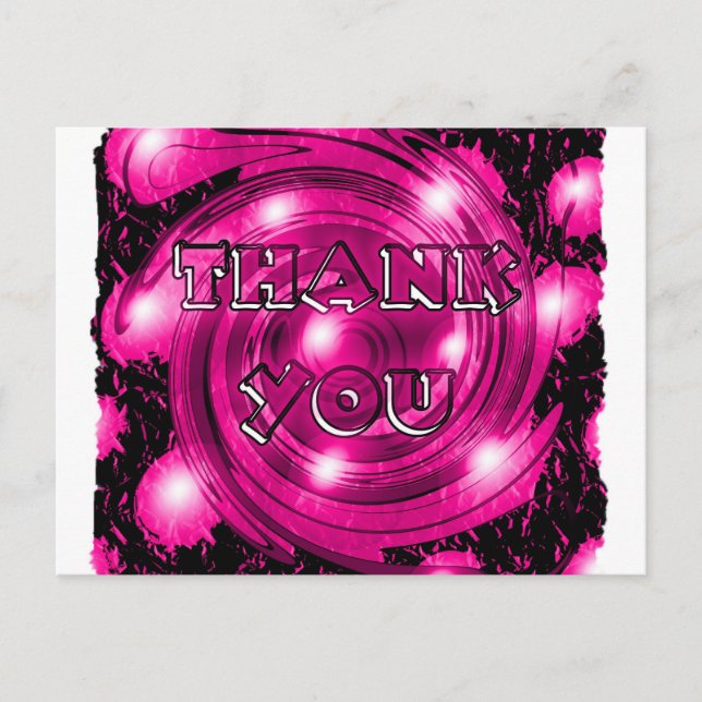Hot Pink Abstract Postcard (Front)