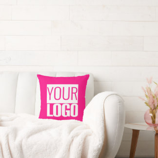 Hot Pink - add bold logo Cushion