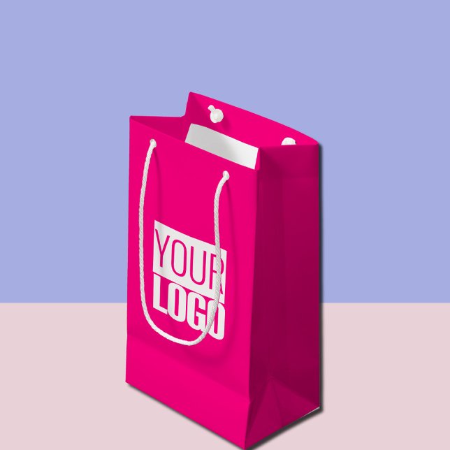  Hot Pink - add bold logo  Small Gift Bag (Creator Uploaded)