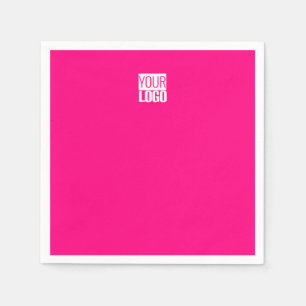  Hot Pink - add logo  Napkin