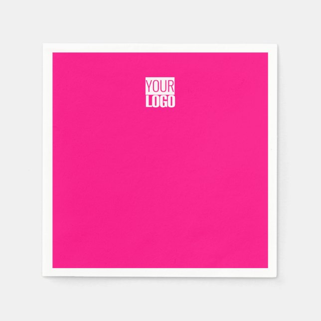  Hot Pink - add logo  Napkin (Front)