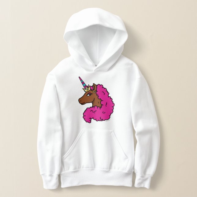 Hot Pink Afro Unicorn (Laydown)