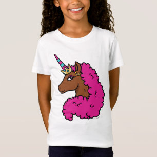 Hot Pink Afro Unicorn T-Shirt