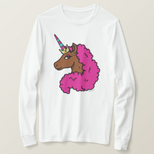 Hot Pink Afro Unicorn T-Shirt
